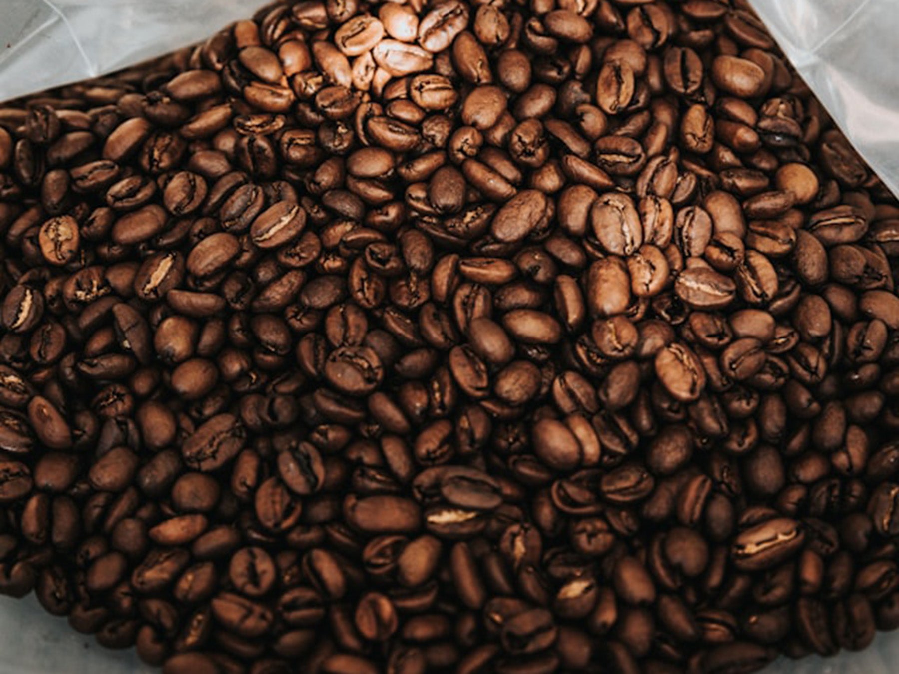 a bag of coffee beans